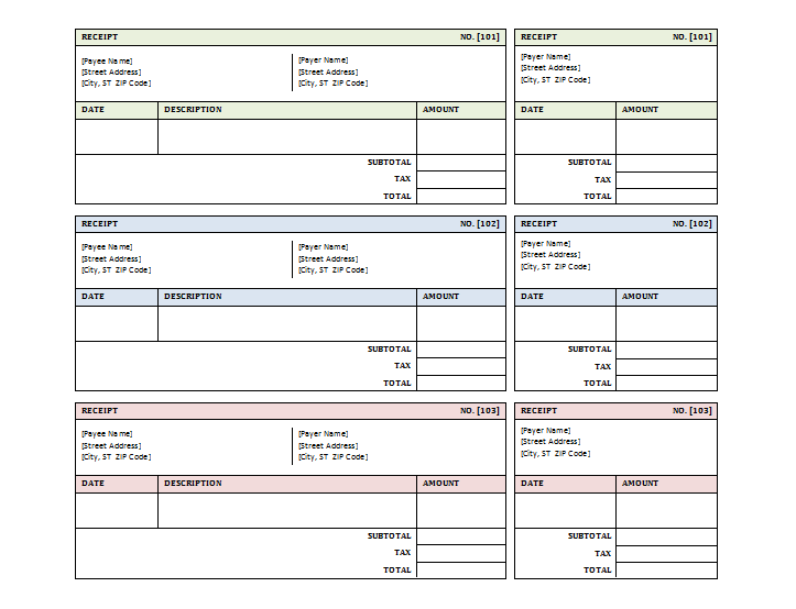 Sales Receipt Template Free Printable Receipts