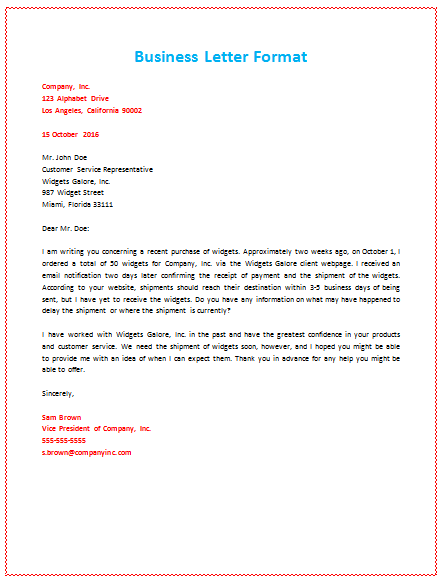 6 Samples of Business Letter Format to Write a Perfect Letter