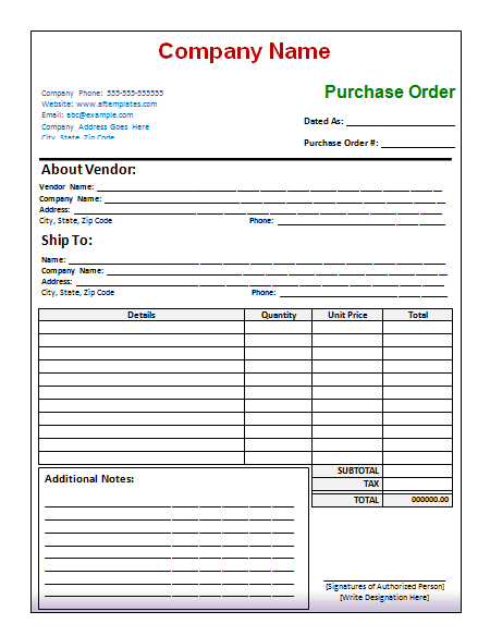 2nd-Purchase-Order-Template
