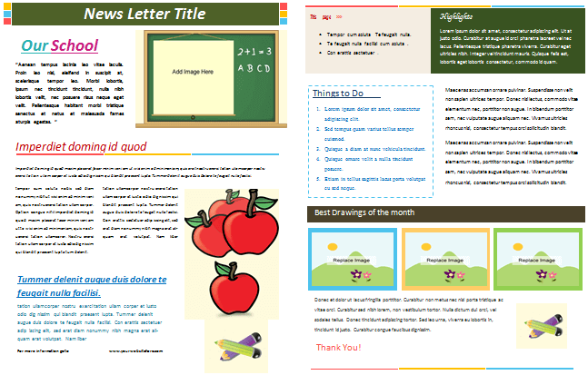 16 Free School Newsletter Templates For Classroom And Parents