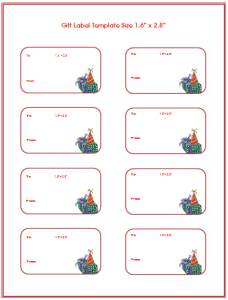 Gift Label Template - Print Your Gift Labels Easily