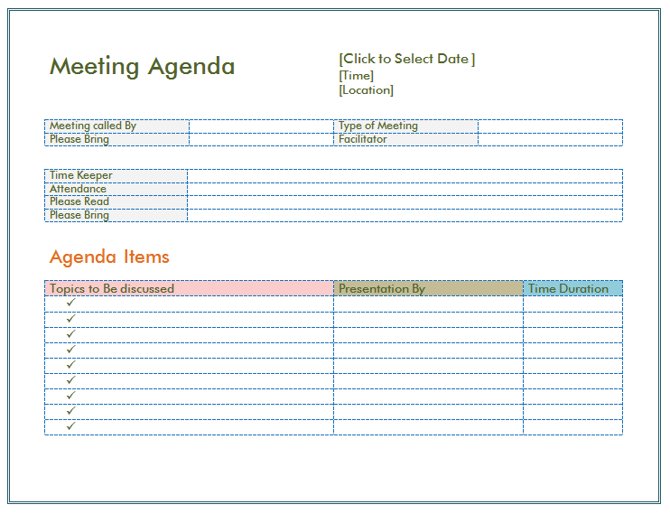 16 Basic Meeting Agenda Templates For Professionals 010-free-meeting-agenda-template-microsoft-word-kairo-regarding-free