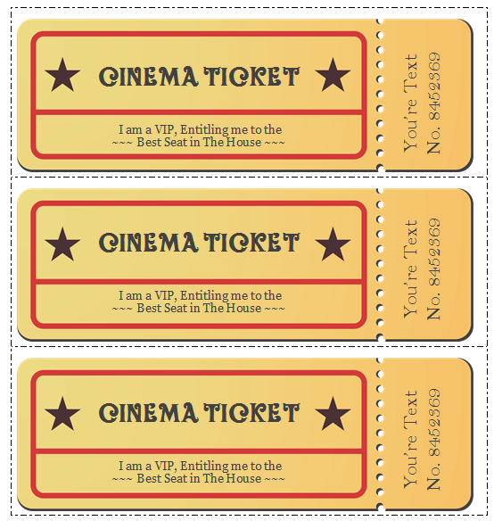 Free Ticket Design Template