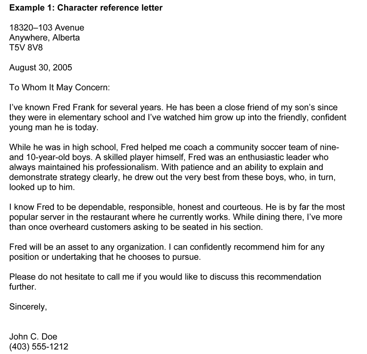 Sample Of Reference Letter from www.doctemplates.net