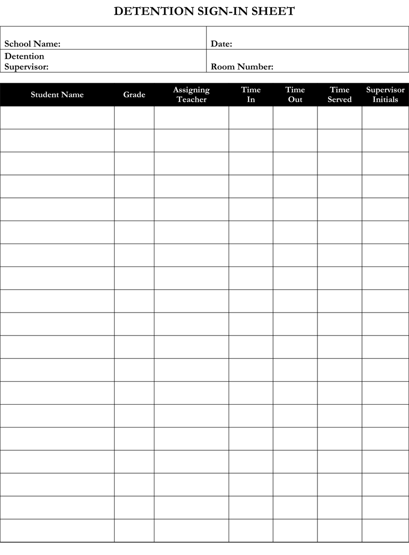 Student-Sign-In-Sheet-Template