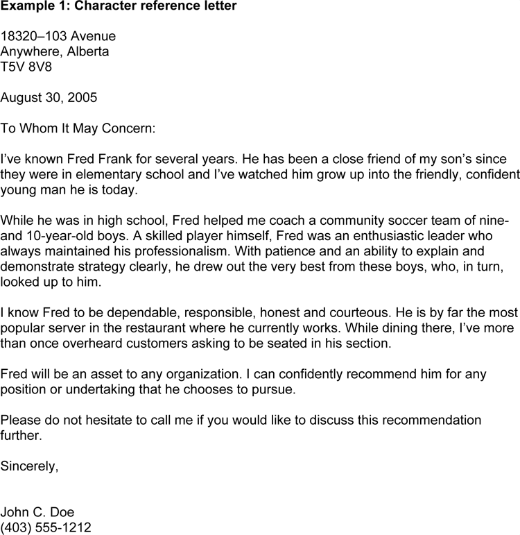 Character Witness Letter Examples from www.doctemplates.net