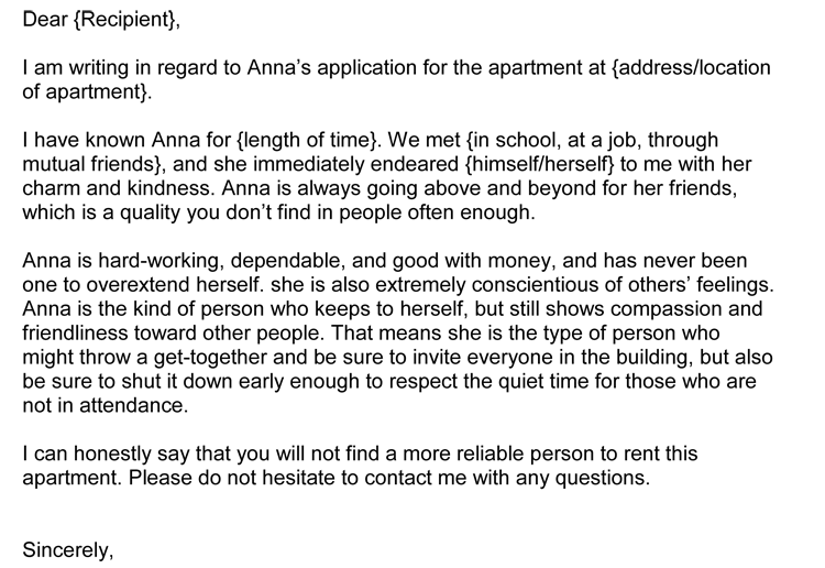 Reference Letter For Apartment From Employer from www.doctemplates.net