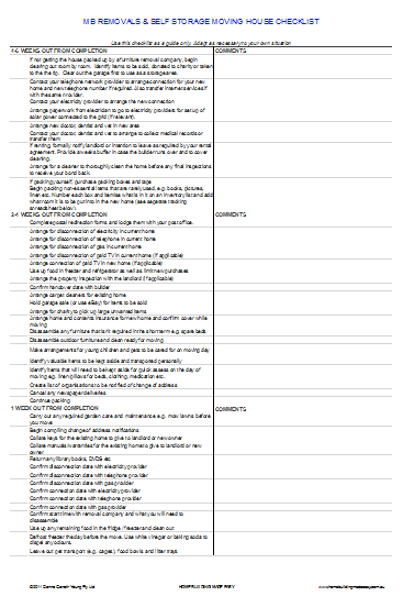 Document Checklist Template Document Checklist Template