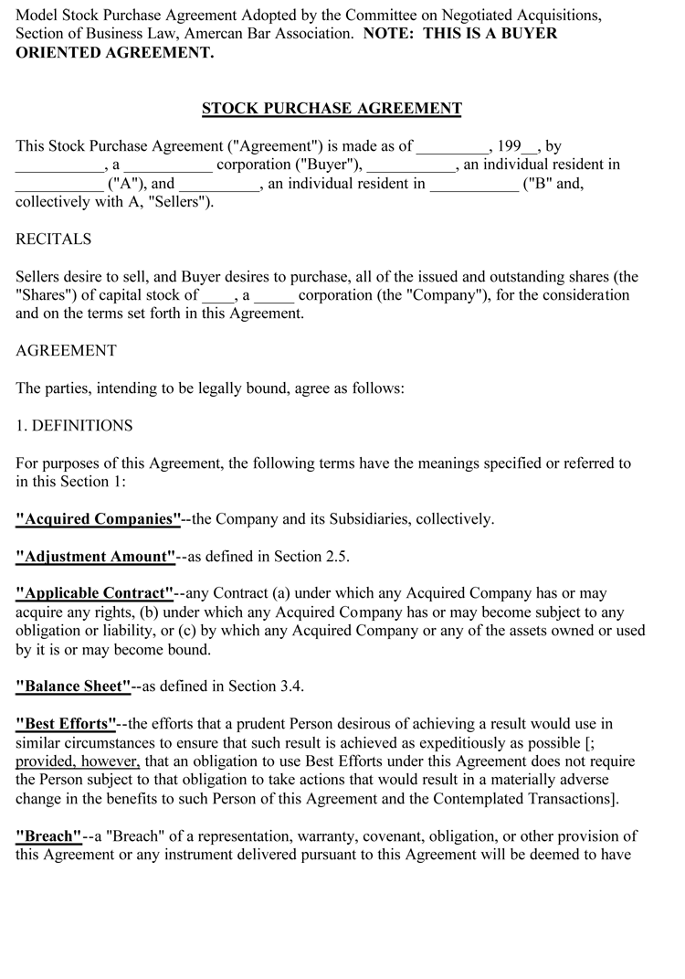 23+ FREE Stock Purchase Agreement Templates & Samples Throughout restricted stock purchase agreement template