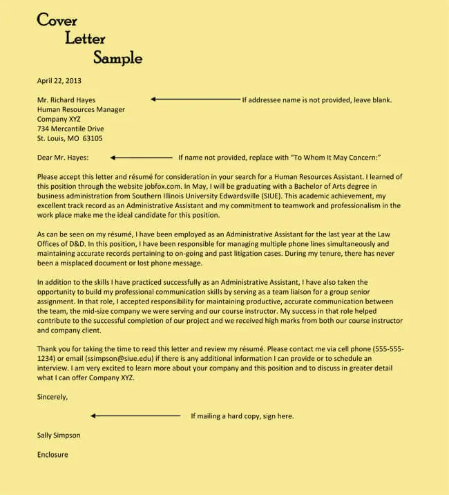 Cover Letter Examples For Entry Level Positions from www.doctemplates.net