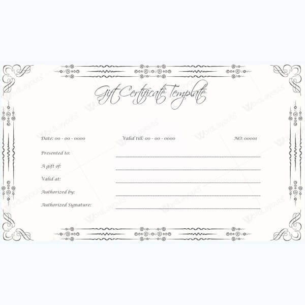 Printable gift certificate templates