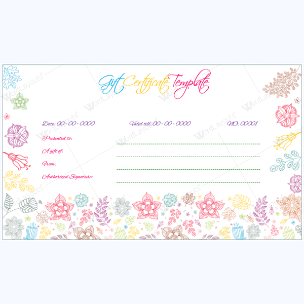 Gift Certificate Template Word Format
