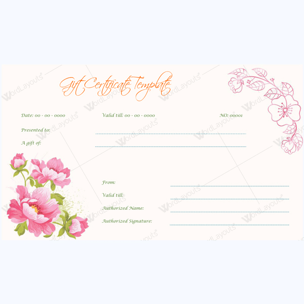 Simple Gift Certificate Template