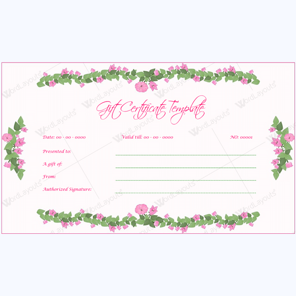 Free Gift Certificate Template