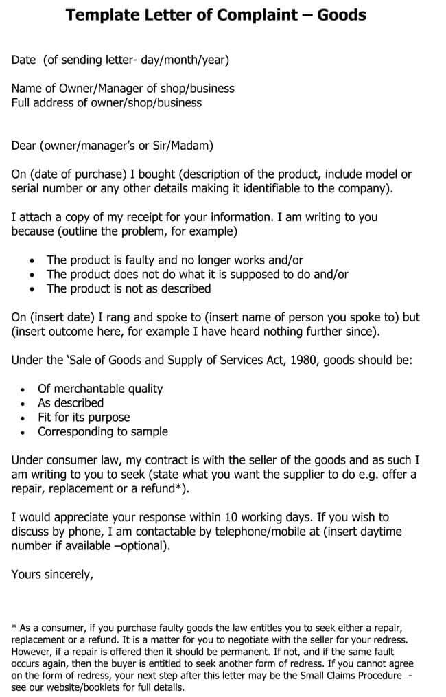 10+ Complaint Letter Templates - Samples in Word & PDF Format 10+ Complaint Letter Templates - Samples in Word & PDF Format