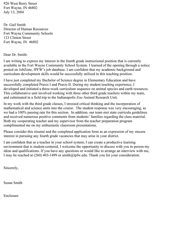 Education Cover Letter Sample from www.doctemplates.net