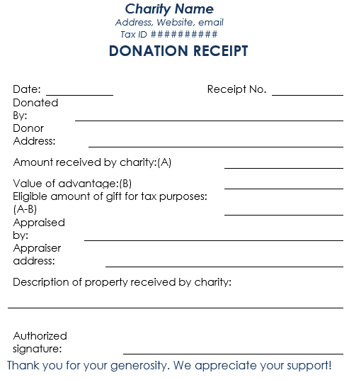 Donation Chart Template