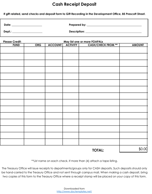 17 Free Cash Receipt Templates for Excel, Word and PDF