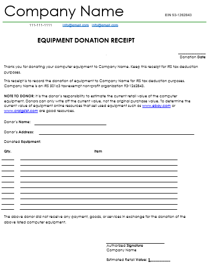 Donation Receipt Letter Template Word from www.doctemplates.net