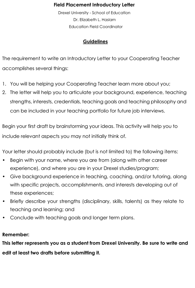 Letter Of Introduction For Teachers from www.doctemplates.net