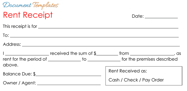 6 Rent Receipt Templates to Create Rent Receipt of any Type