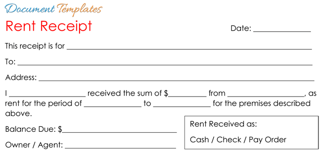 25 free printable rent receipt templates word pdf