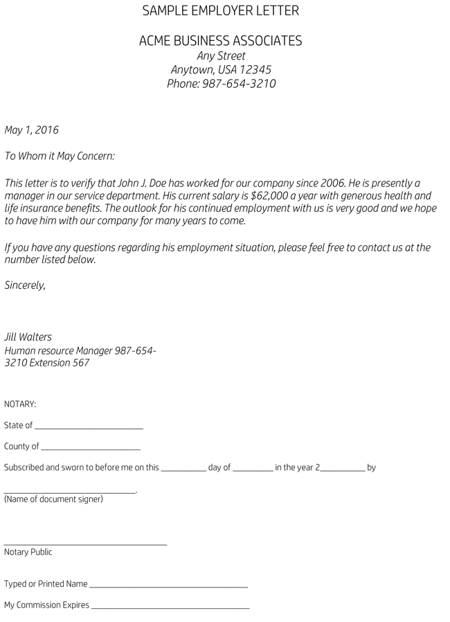 Proof Of Employment Letter Template from www.doctemplates.net