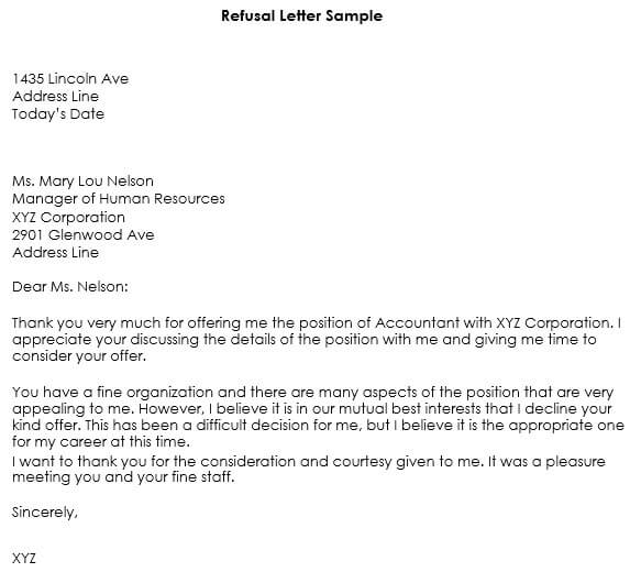 Sample Interview Rejection Letter