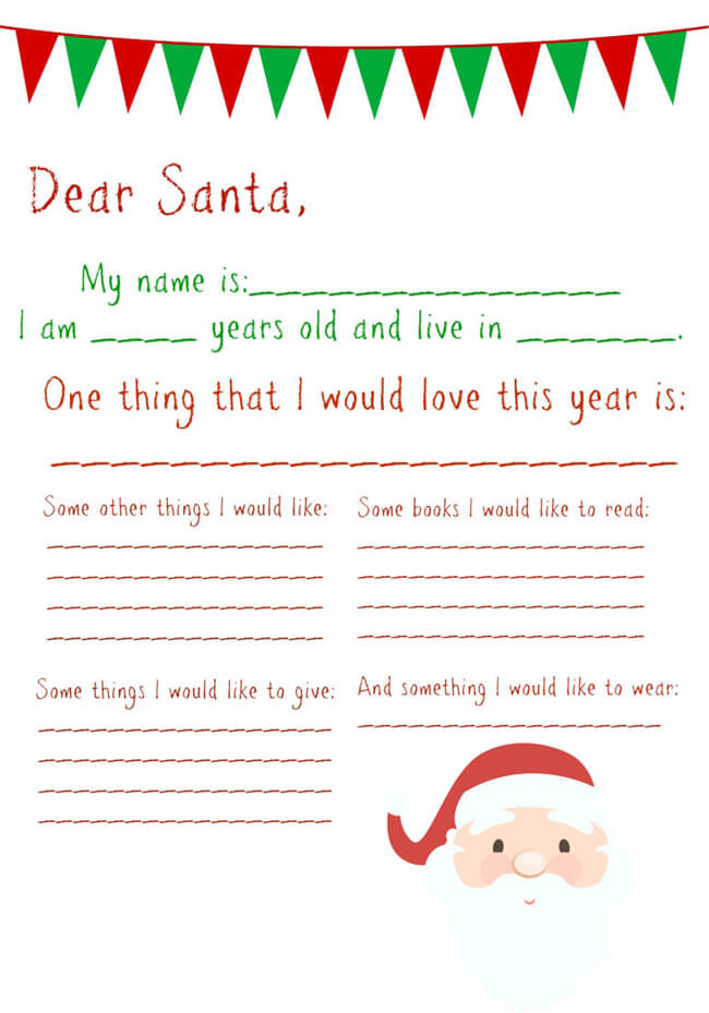 20+ Free Letter to Santa Templates for Kids to Write Wishes