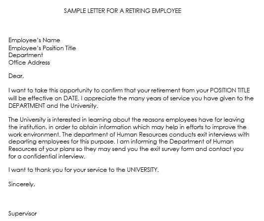 Sample Letter Of Resignation Retirement from www.doctemplates.net