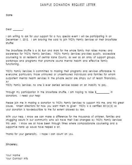 Sample Letter Asking for Donations for Sick 02