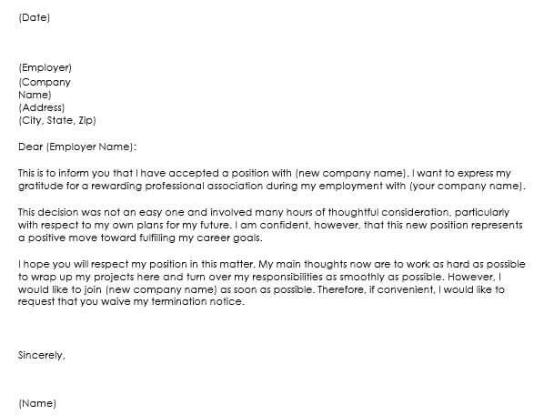 Professional Resignation Letter Template Database Letter Template