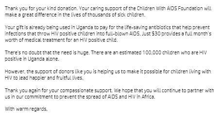 Example Thank You Letter for Donation of Goods