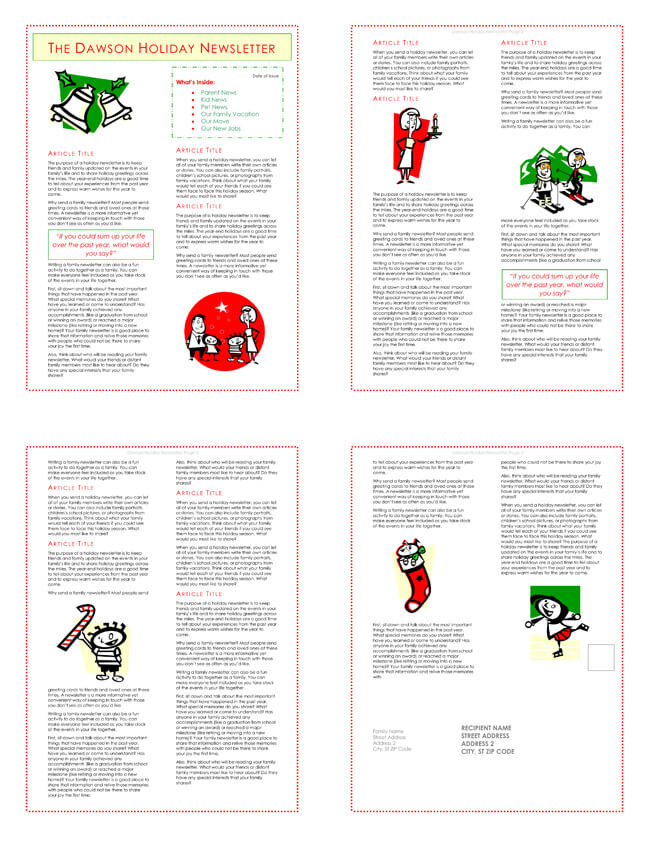 Christmas-Family-Newsletter-Template-Free-Download