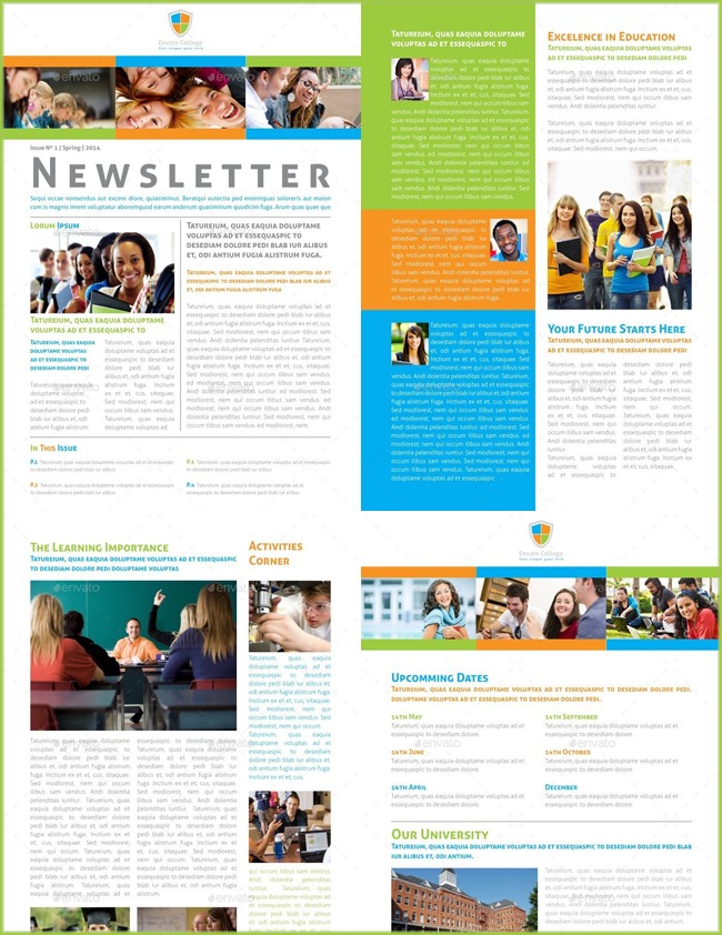 College Newsletter Template from www.doctemplates.net