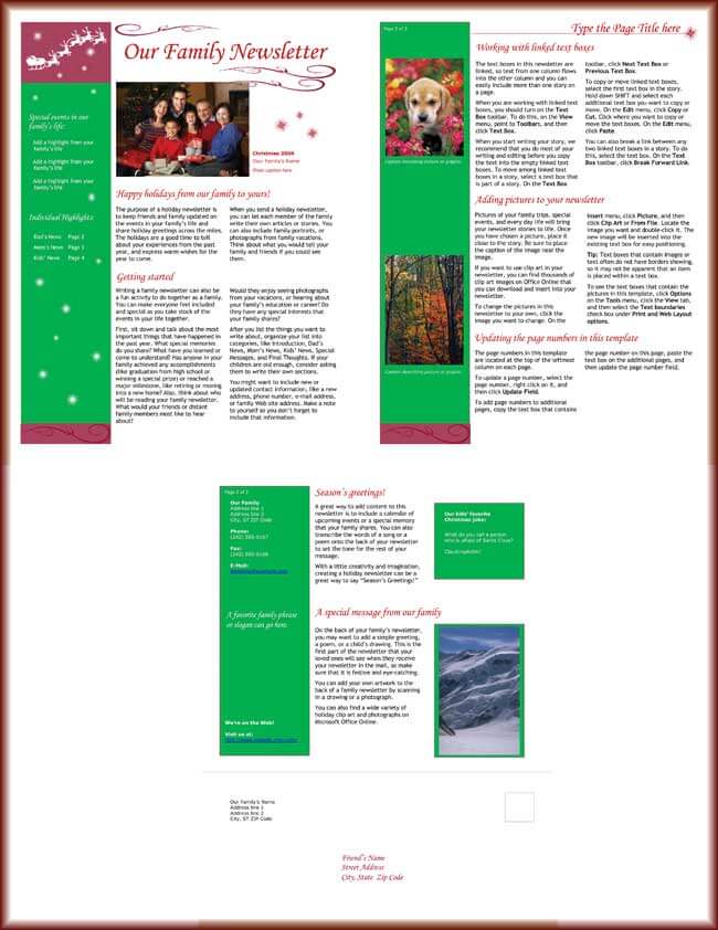 Free-Christmas-Newsletter-Templates-for-Word
