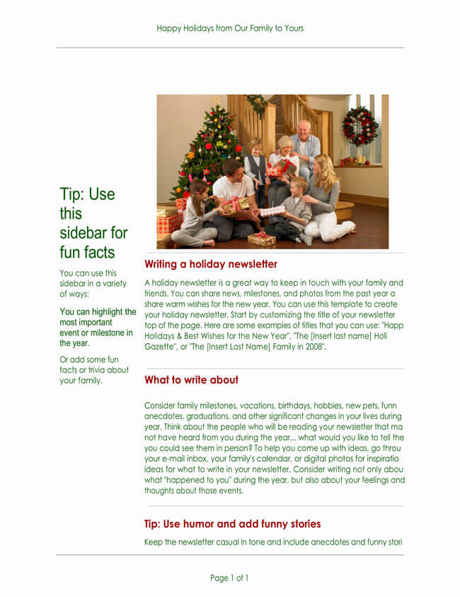 9+ Christmas Newsletter Templates to Create Printable and ENewsletters