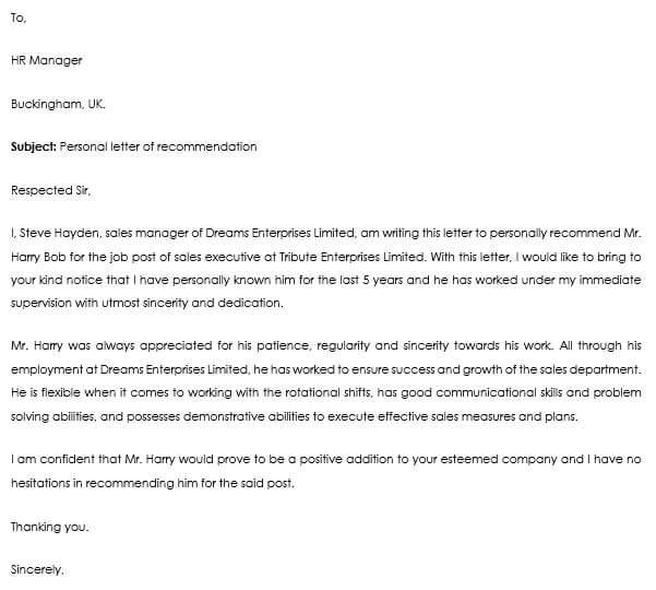 Financial Sponsor Letter Sample Financial Sponsor Letter Sample