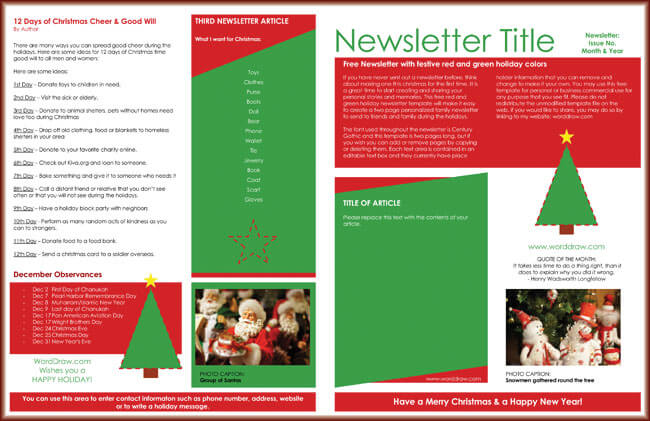 free-holiday-newsletter-templates