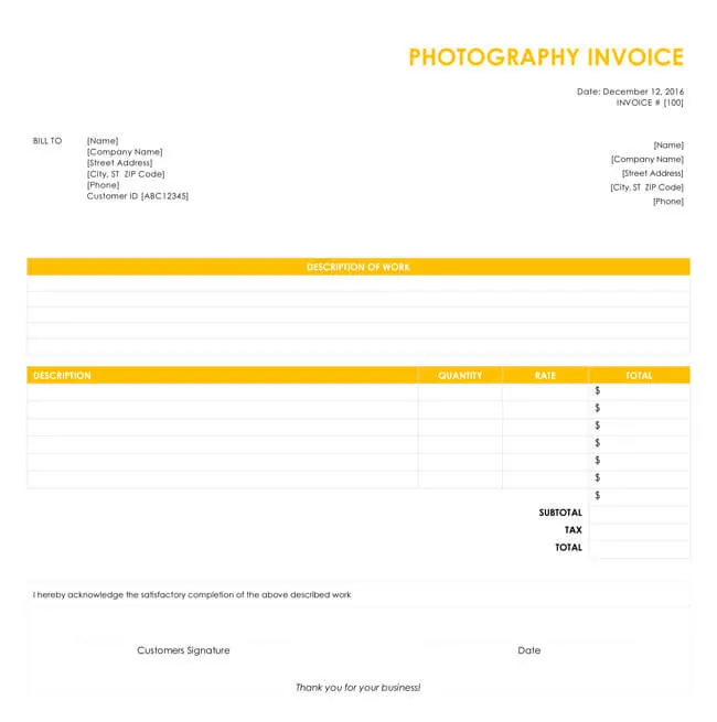 Free Invoice Template for Word 08