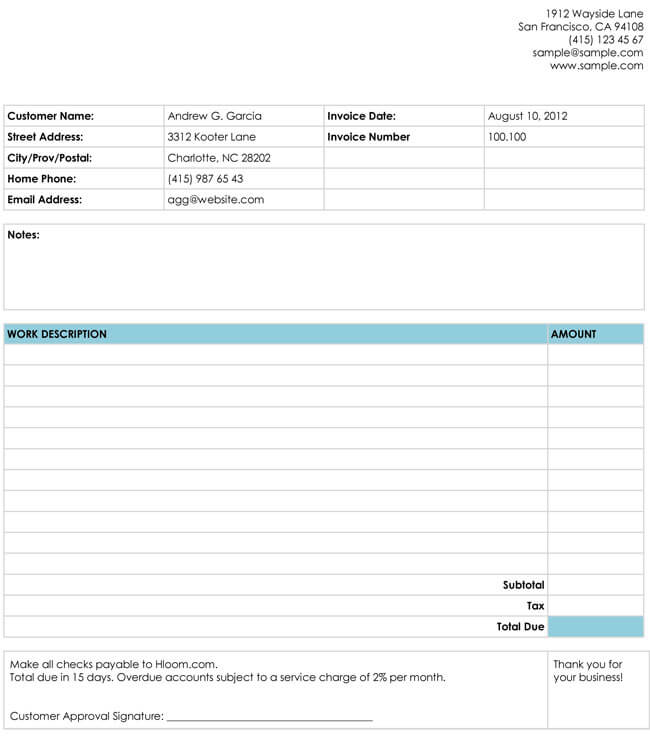word document blank invoice template word document blank invoice template