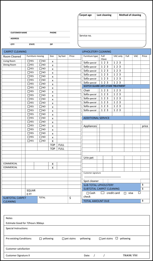 Cleaning Service Invoice Template 05