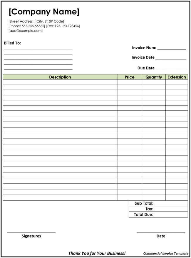 32+ Free Invoice Templates Editable with Excel and Word