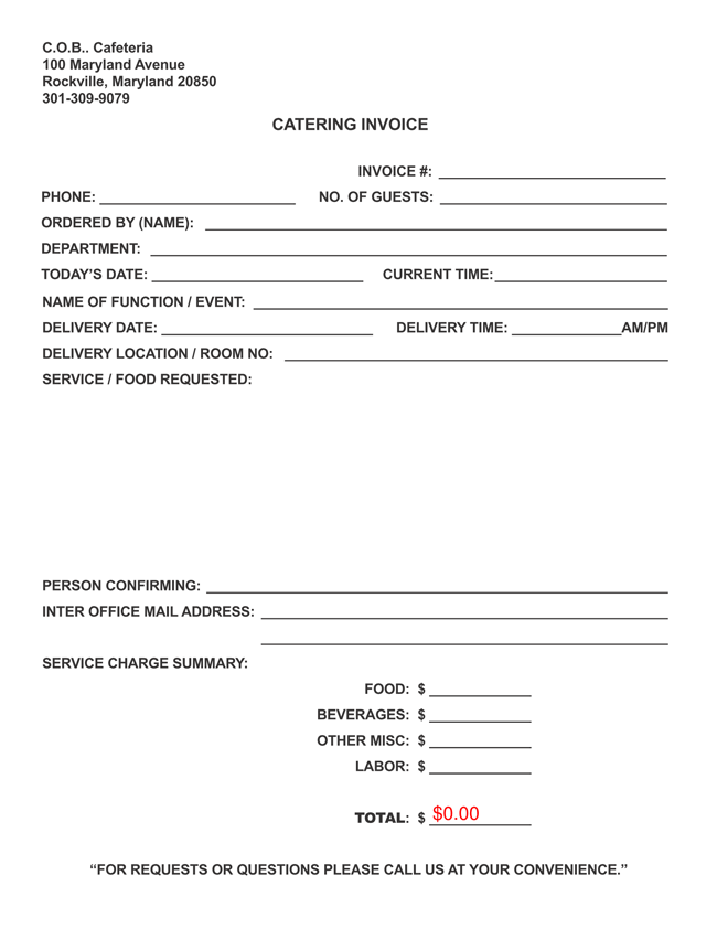 Catering Invoice Templates 10 Different Formats in PDF and Excel