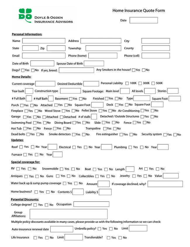 Insurance Quotation Template 02