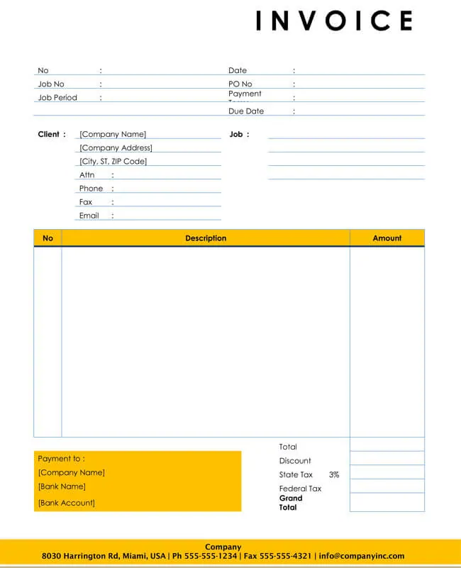 Free Invoice Template for Word 09
