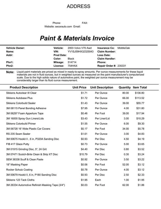 Free Invoice Template for PDF 07