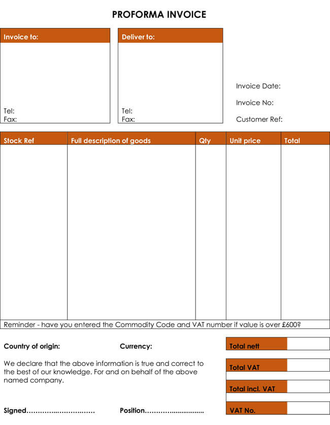 8+ Proforma Invoice Templates and Samples for Word, Excel ...