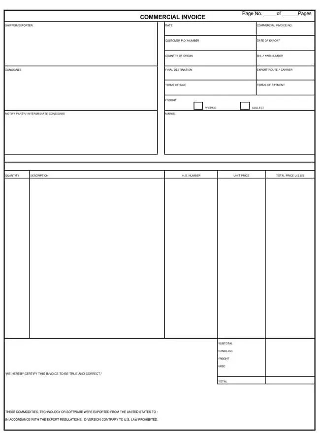 Free Invoice Template for PDF 04
