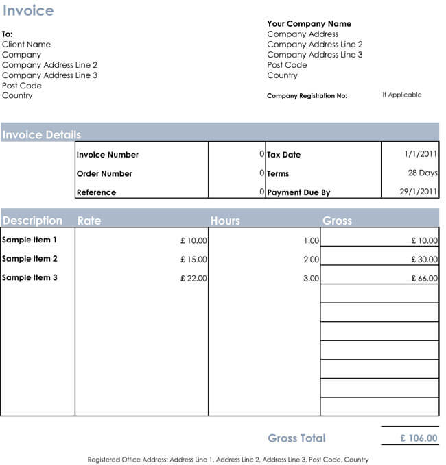15 Hourly Service Invoice Templates In Excel Word And PDF